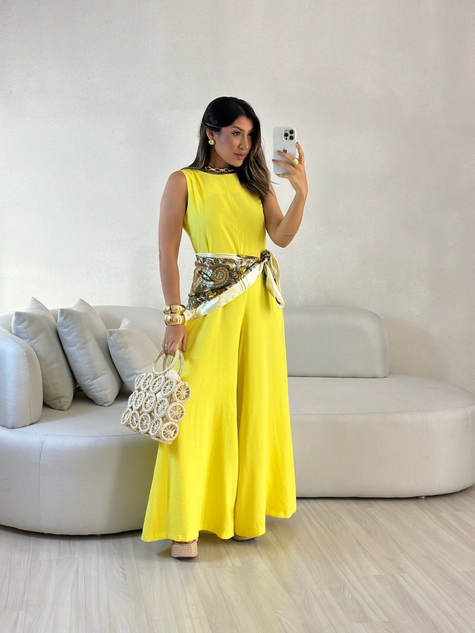 MACACÃO MARCIA FAIXA AMARELO