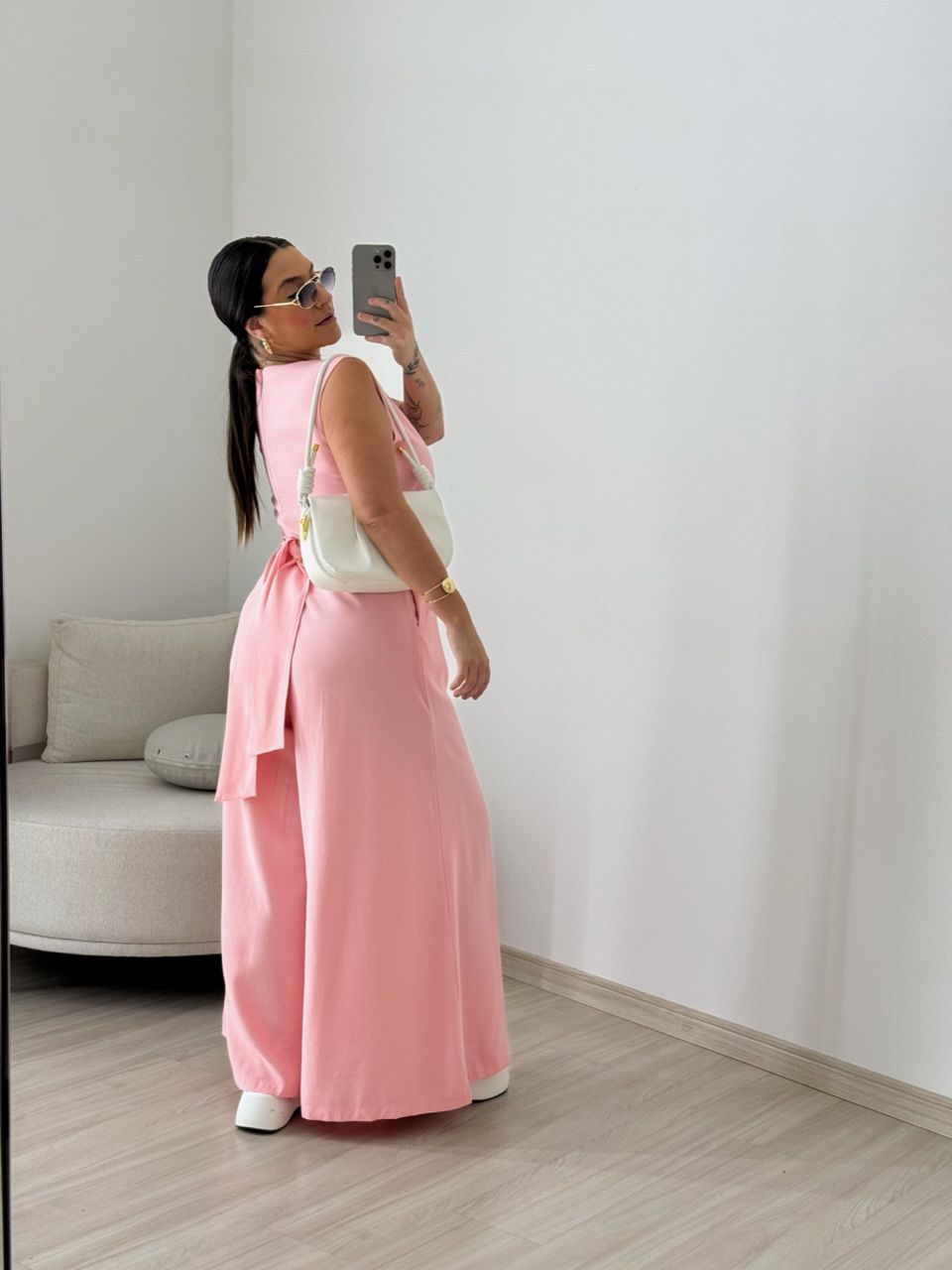 MACACÃO MARCIA FAIXA BABY PINK
