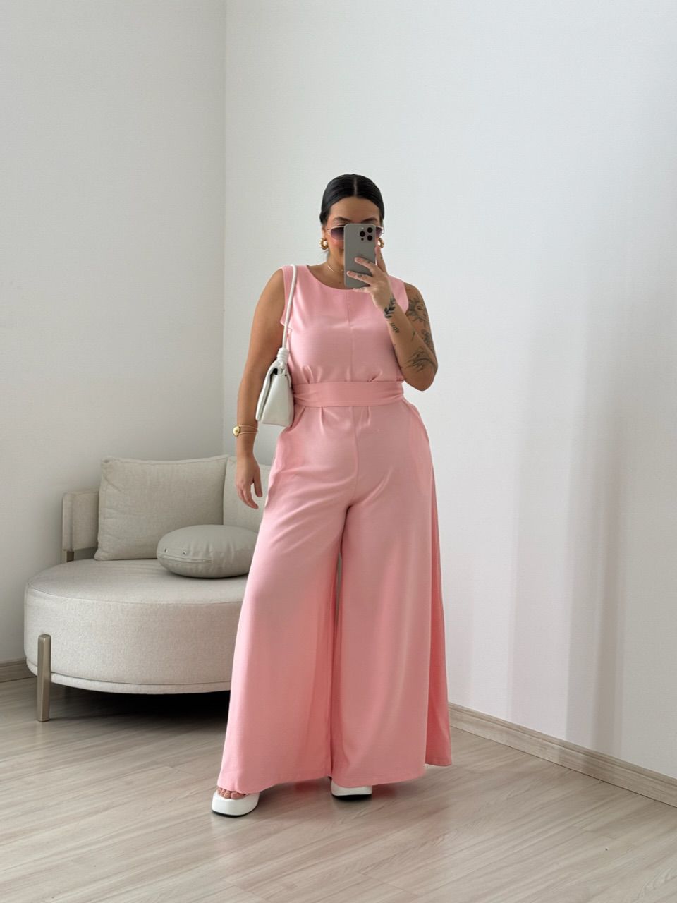 MACACÃO MARCIA FAIXA BABY PINK