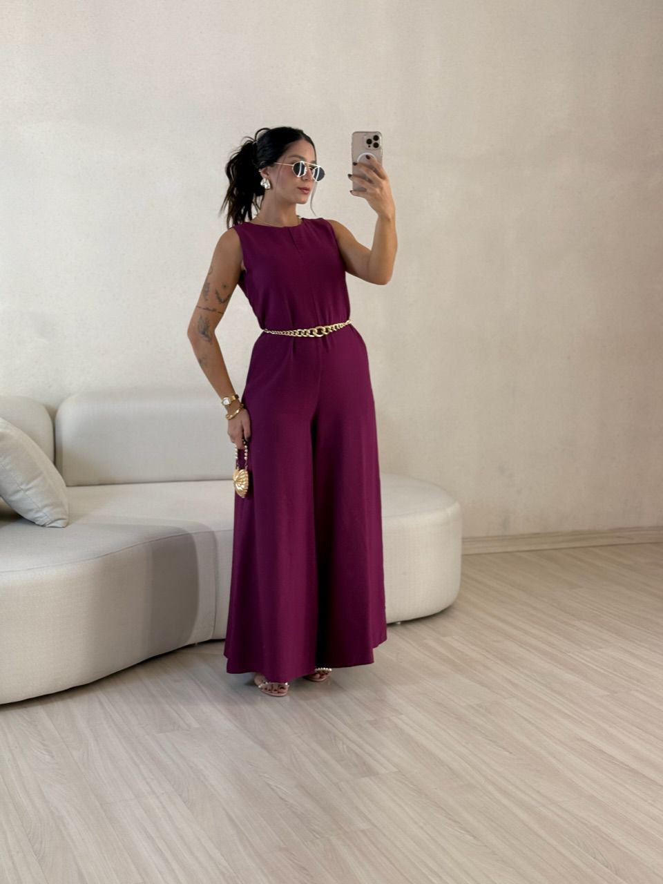 MACACÃO MARCIA FAIXA UVA