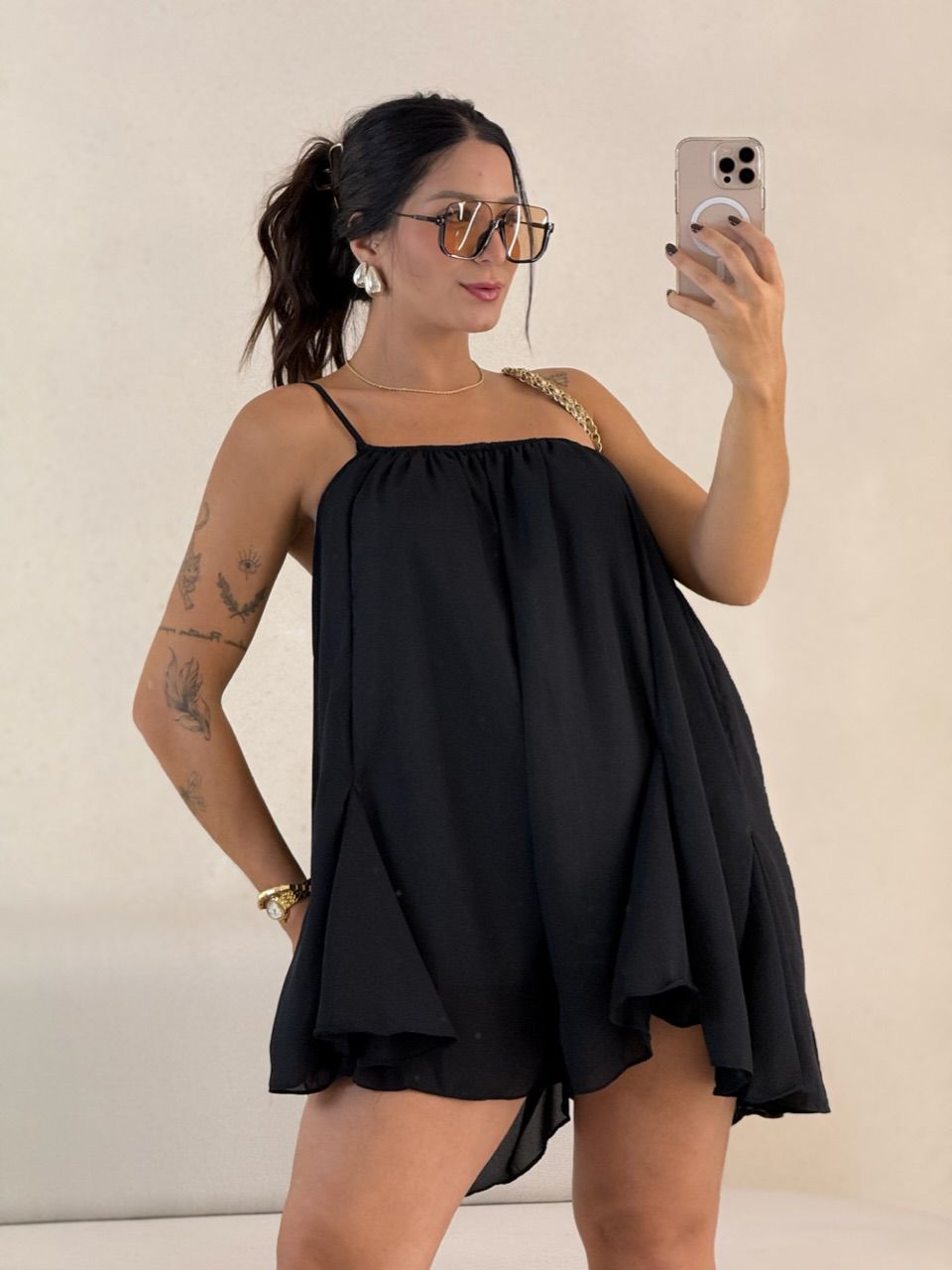 MACAQUINHO BRUNA LISO PRETO