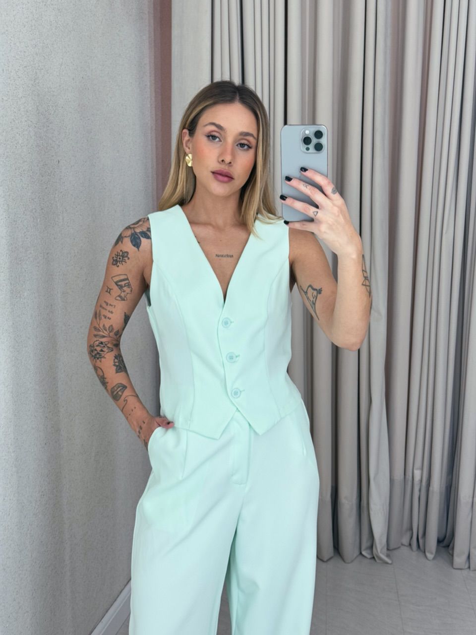 CONJUNTO NATHANY CALÇA BABY GREEN