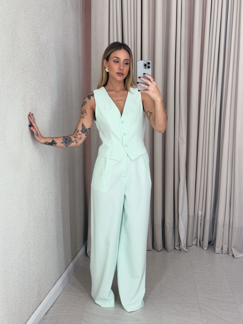CONJUNTO NATHANY CALÇA BABY GREEN