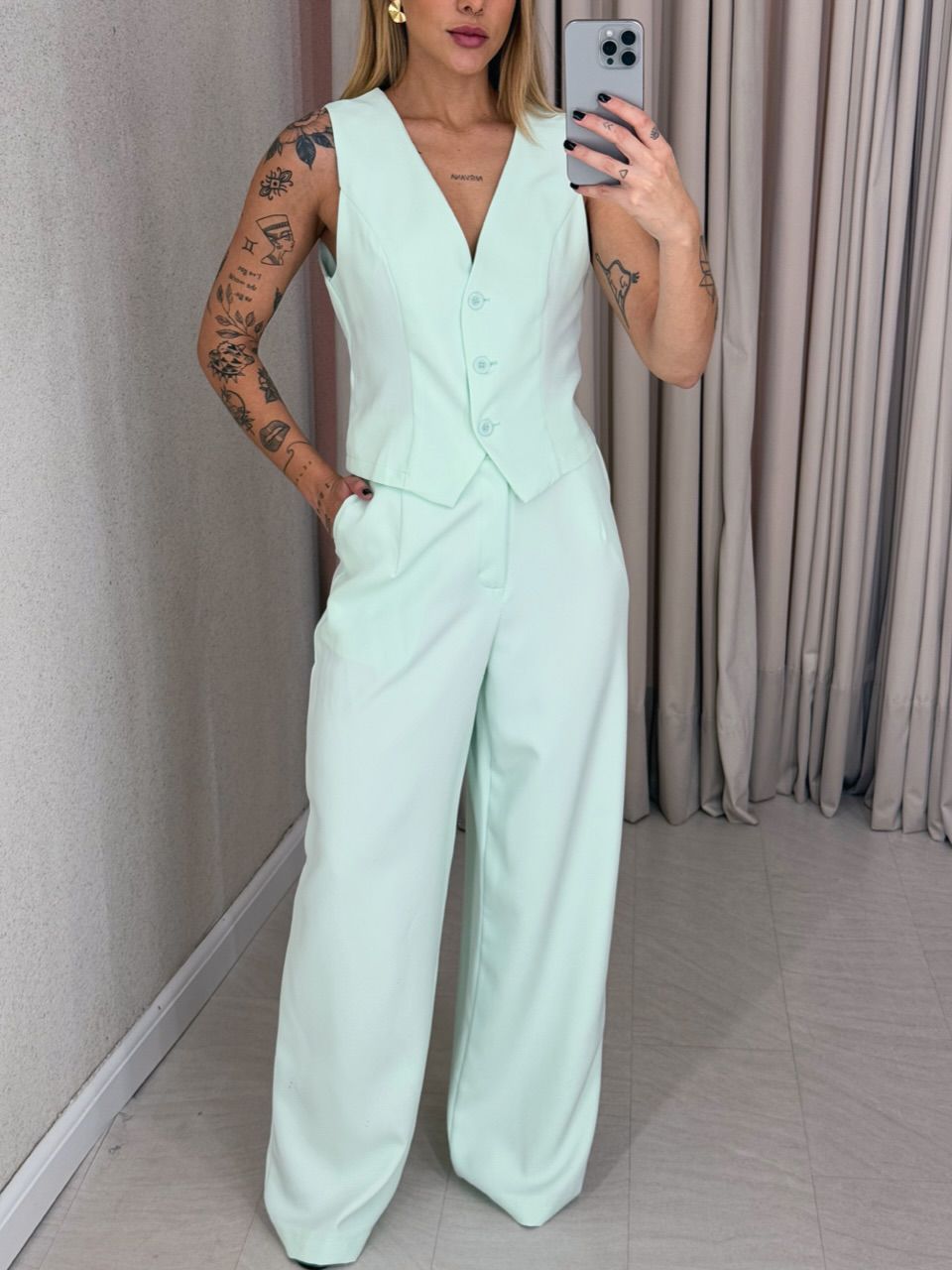 CONJUNTO NATHANY CALÇA BABY GREEN