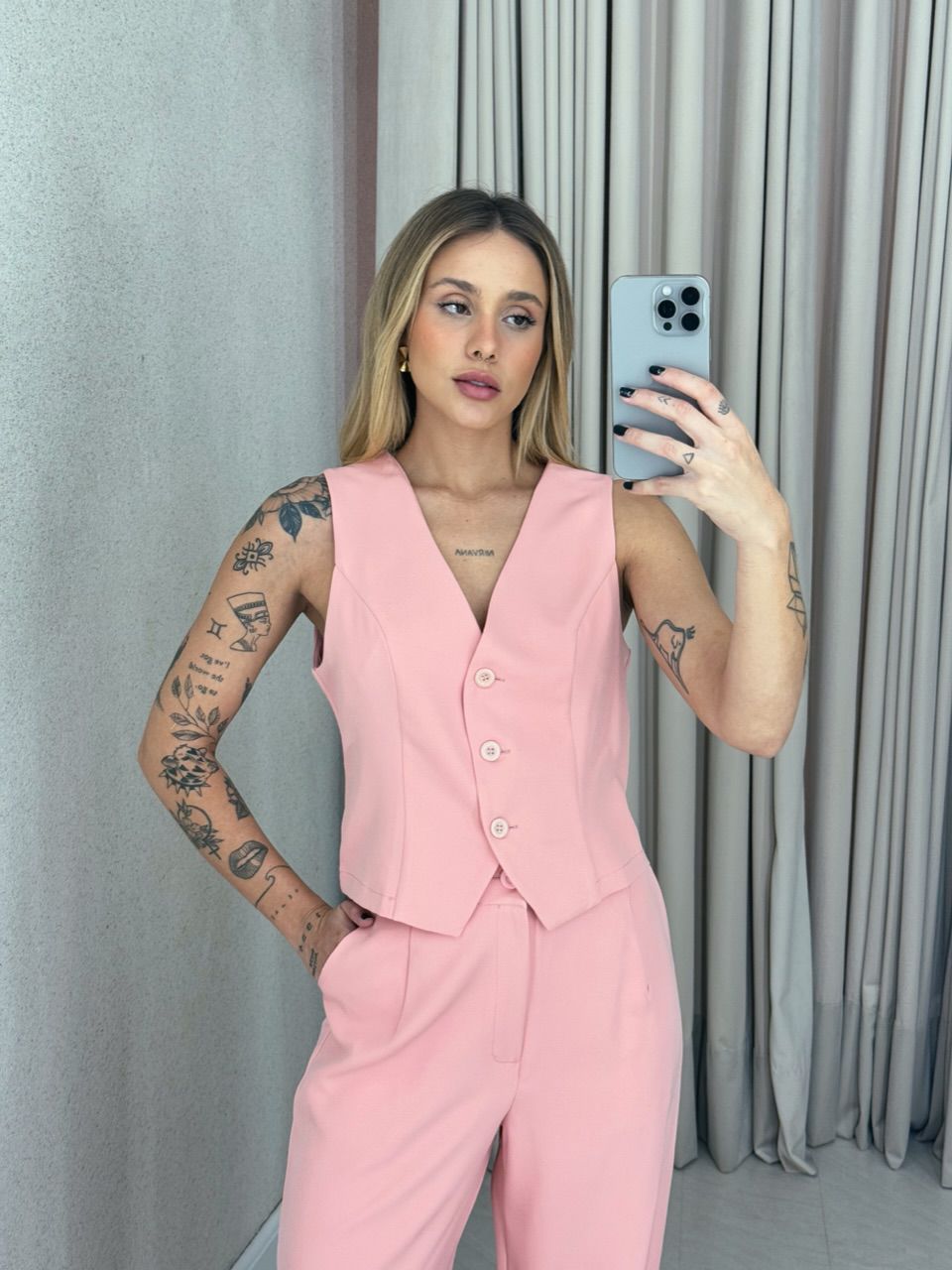CONJUNTO NATHANY CALÇA ROSA