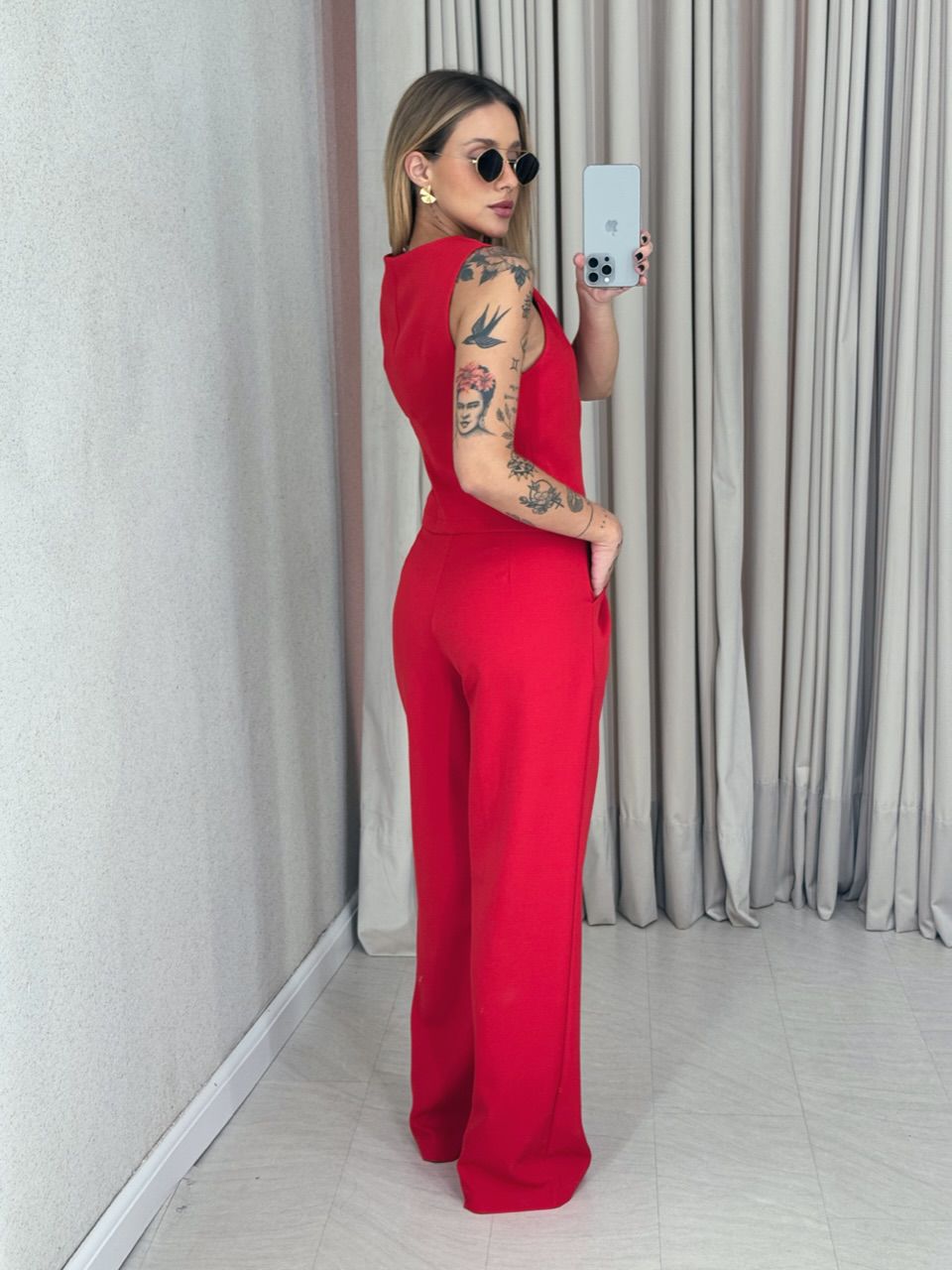 CONJUNTO NATHANY CALÇA VERMELHO