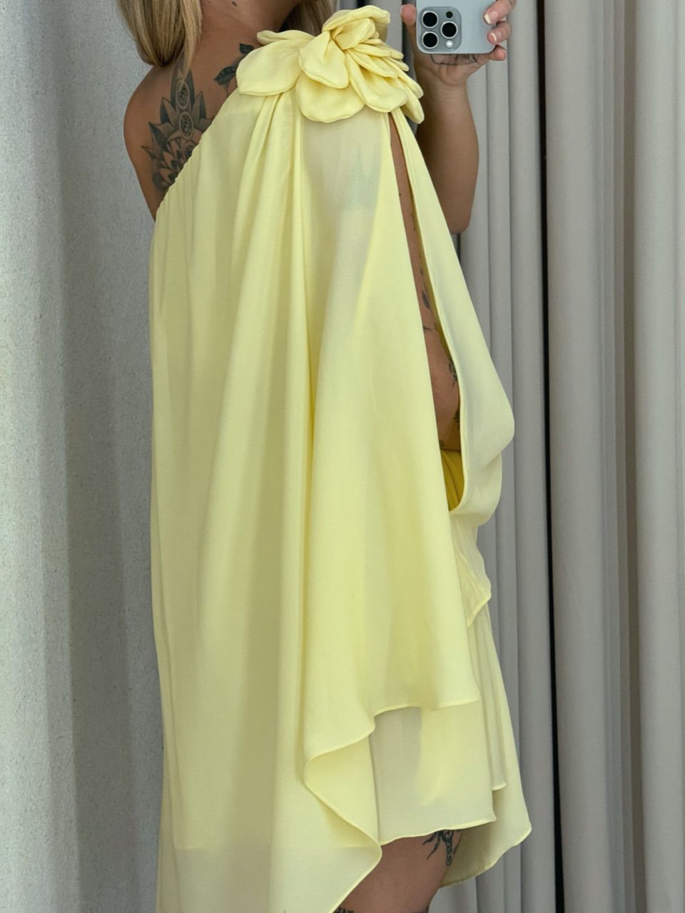 VESTIDO IOLANDA FLOR Amarelo