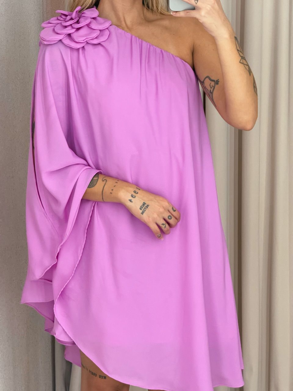 VESTIDO IOLANDA FLOR Lilas