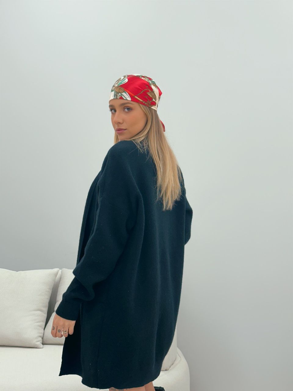 CARDIGAN OVER TRICOT PRETO