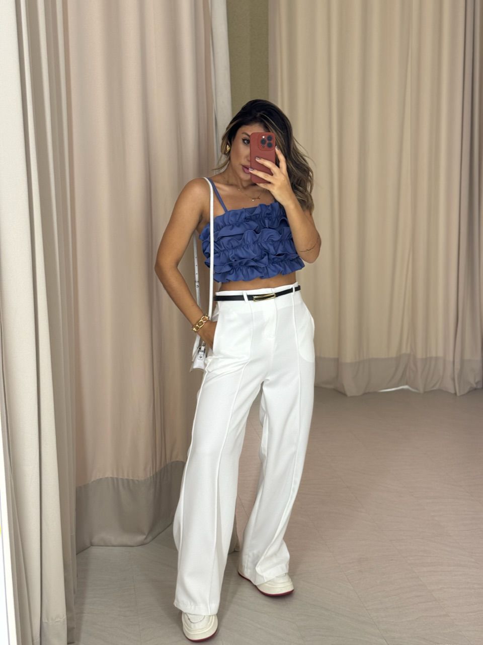 CROPPED IVY BABADOS AZUL