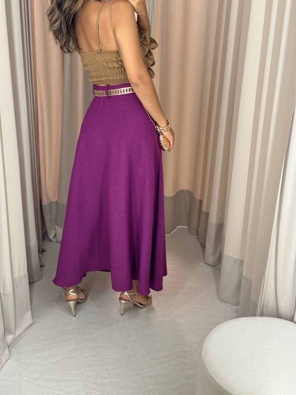 SAIA RAFAELA 03 MIDI FUCSIA