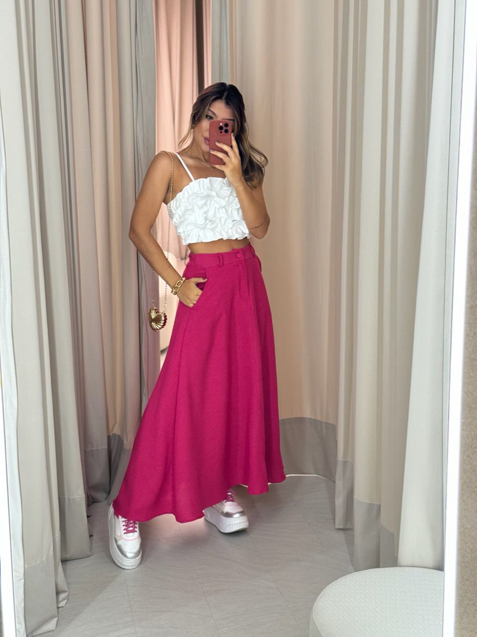SAIA RAFAELA 03 MIDI PINK