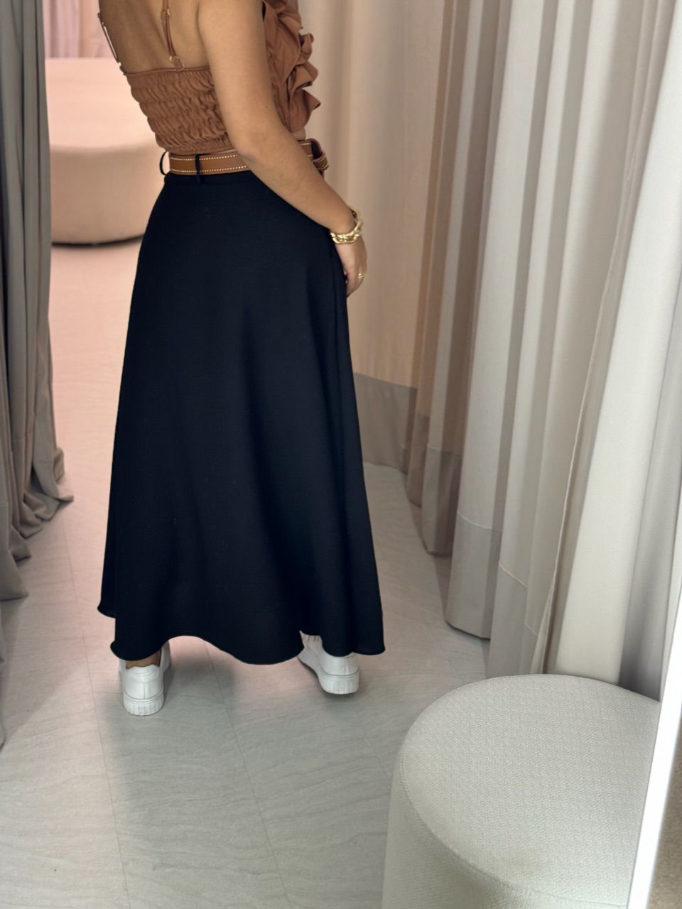 SAIA RAFAELA 03 MIDI PRETA
