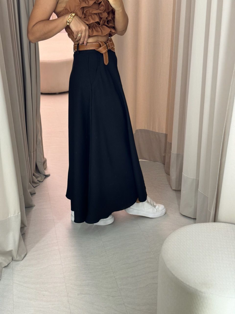SAIA RAFAELA 03 MIDI PRETA