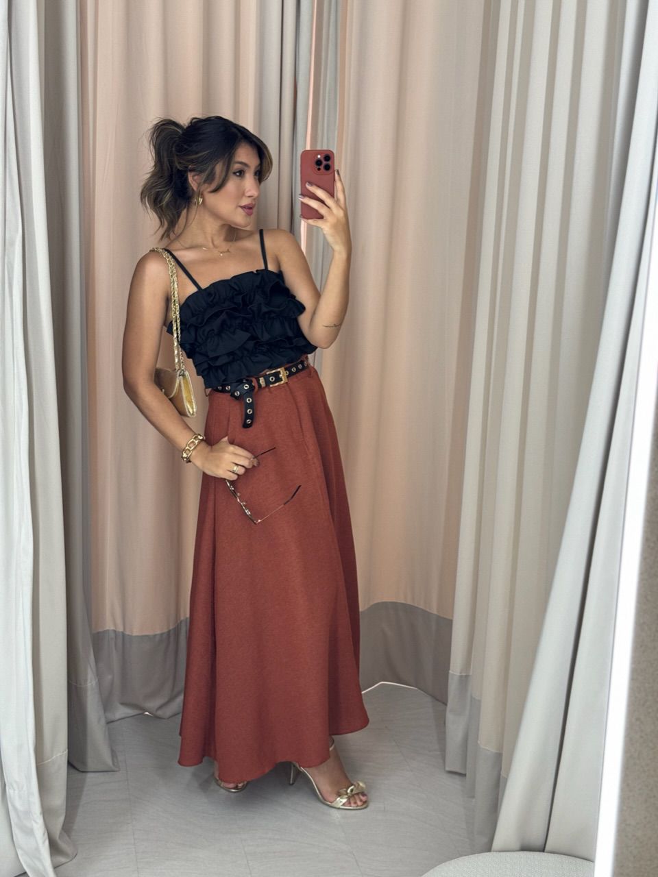 SAIA RAFAELA 03 MIDI TERRACOTA