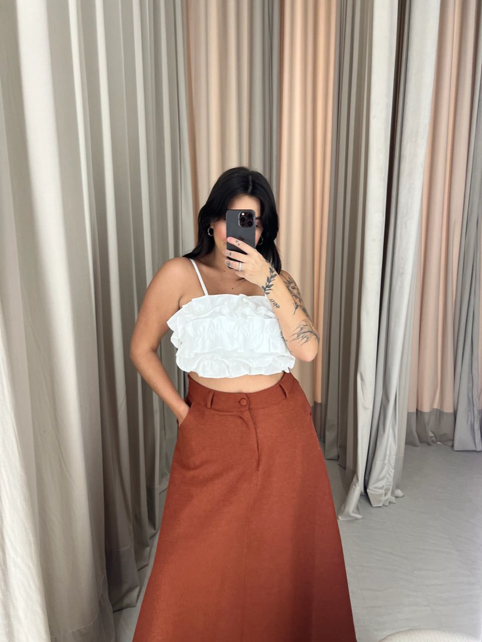SAIA RAFAELA 03 MIDI TERRACOTA