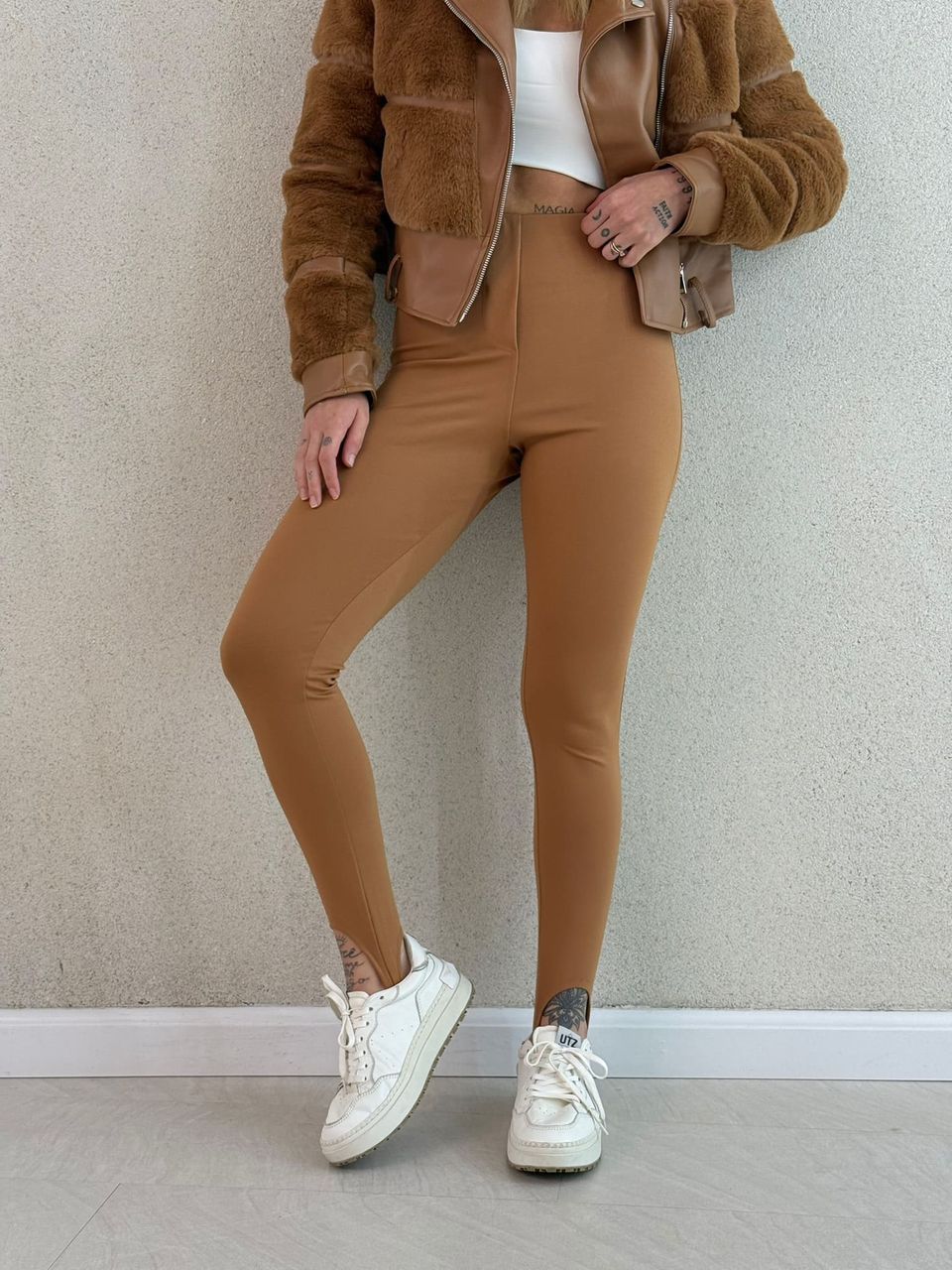 CALÇA LEGGING FLEX LOOP CARAMELO
