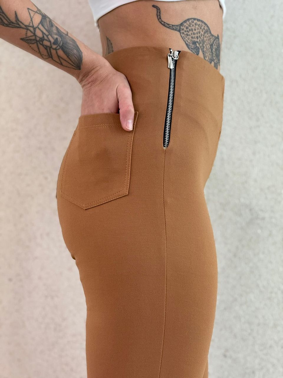 CALÇA LEGGING FLEX LOOP CARAMELO