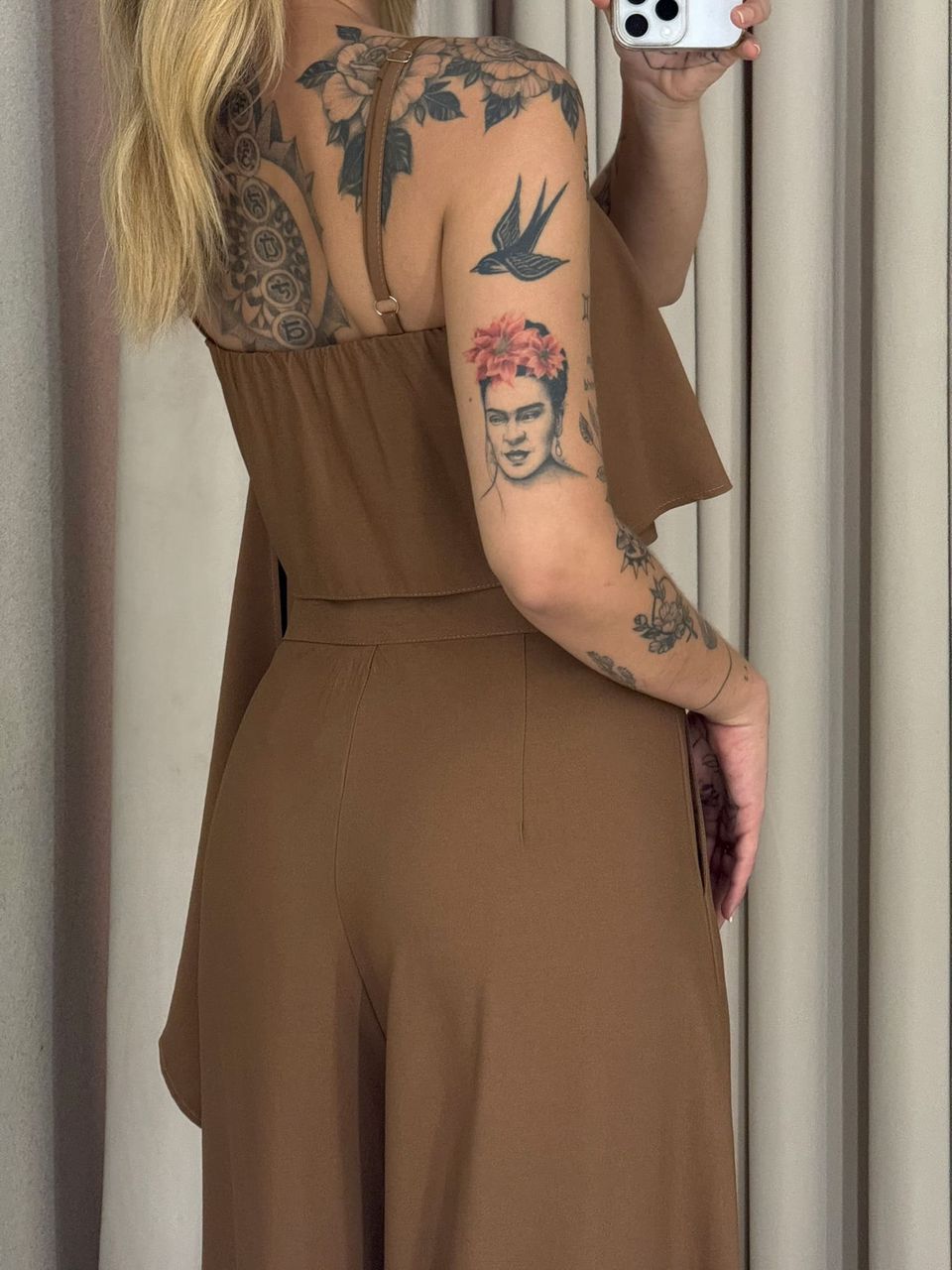CONJUNTO RAQUEL CROPPED CALÇA CAPUCCINO 