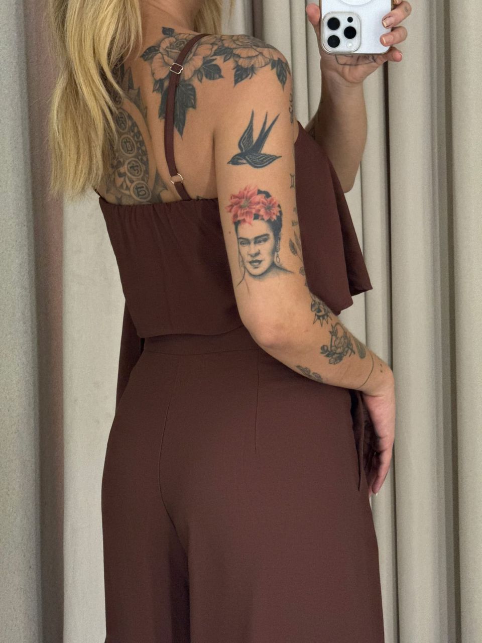 CONJUNTO RAQUEL CROPPED CALÇA MARROM