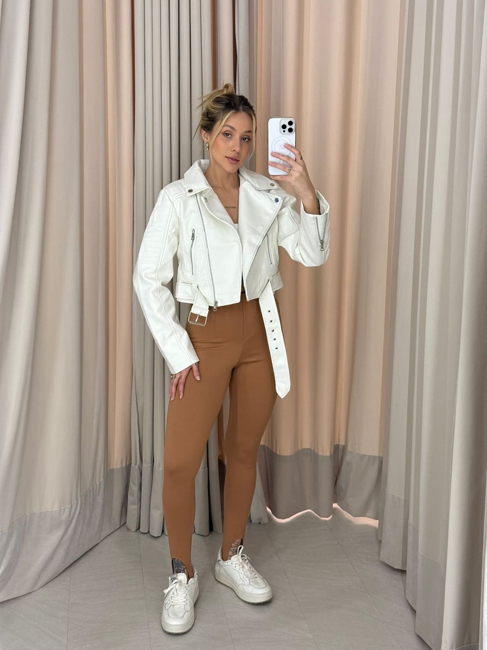 JAQUETA AURORA COURO FAKE OFF