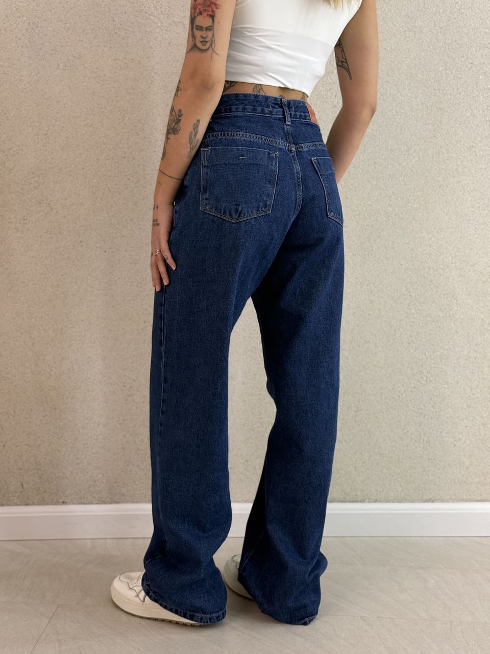 CALÇA MICAELA WIDE LEG JEANS ESCURO
