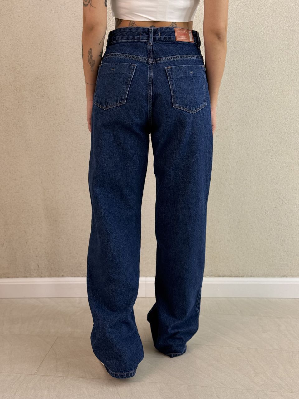 CALÇA MICAELA WIDE LEG JEANS ESCURO