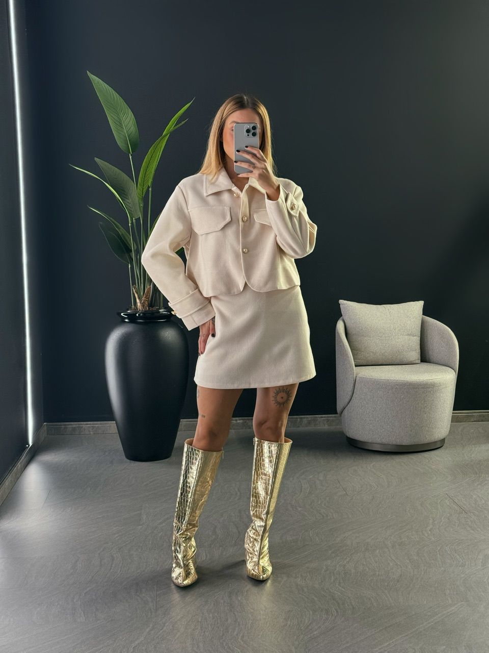 CONJUNTO LÃ BATIDA MARFIM