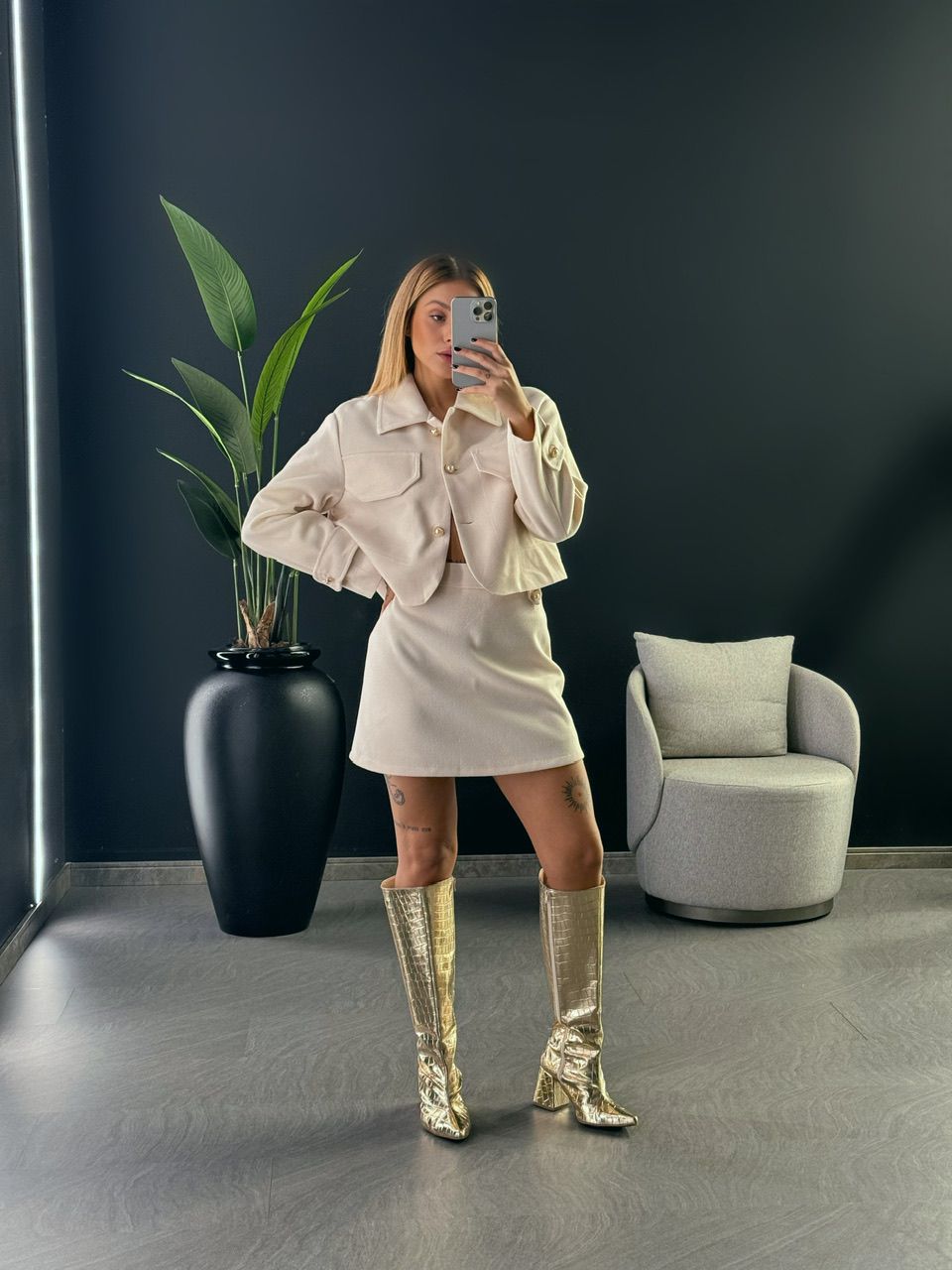 CONJUNTO LÃ BATIDA MARFIM