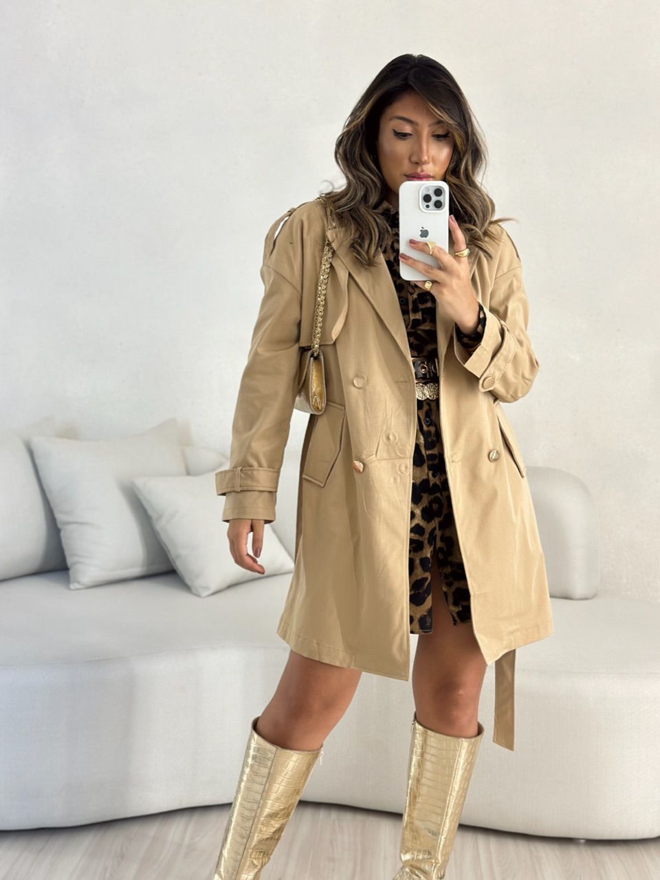 PARKA BOTÕES NUDE - 0052480049 - CAROLLA FERRARO