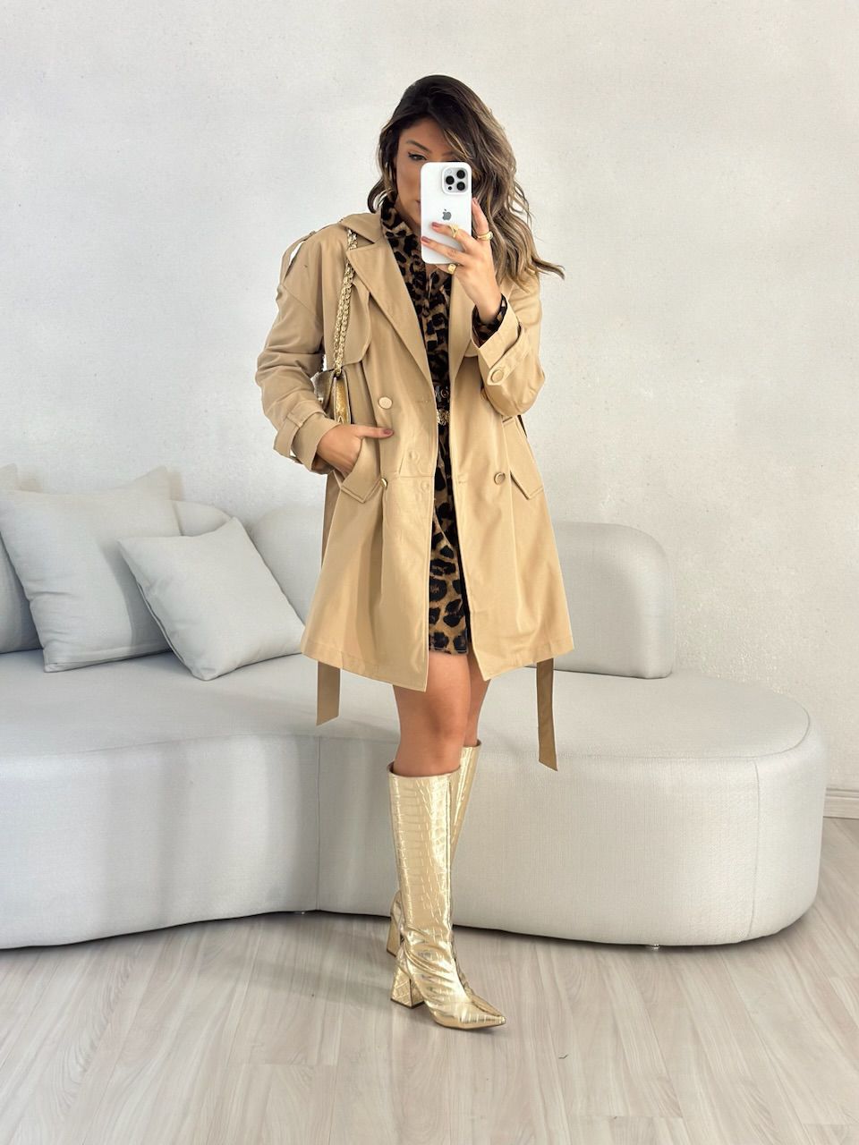 PARKA BOTÕES NUDE