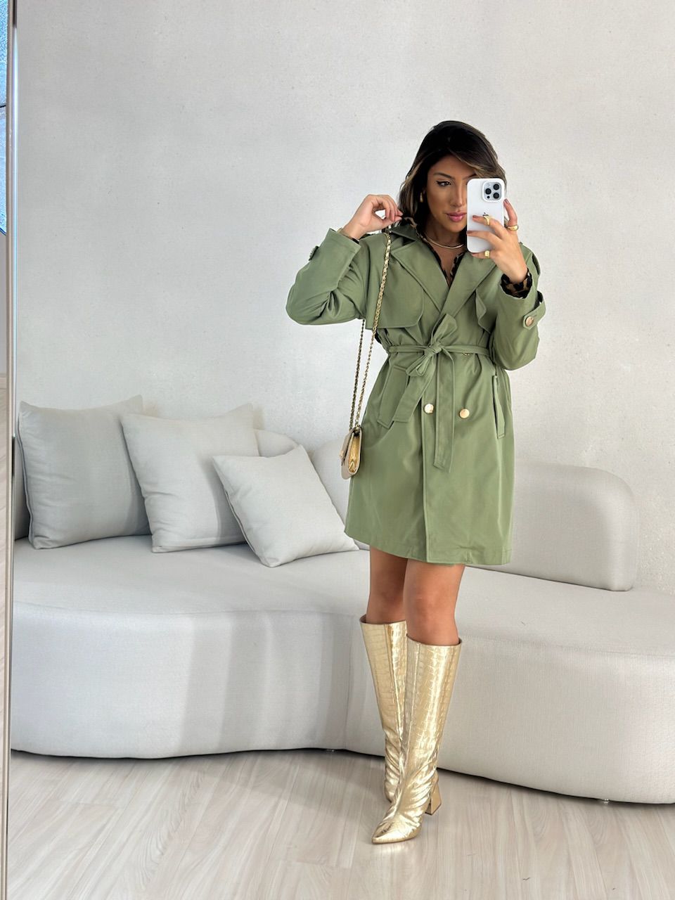 PARKA BOTÕES VERDE