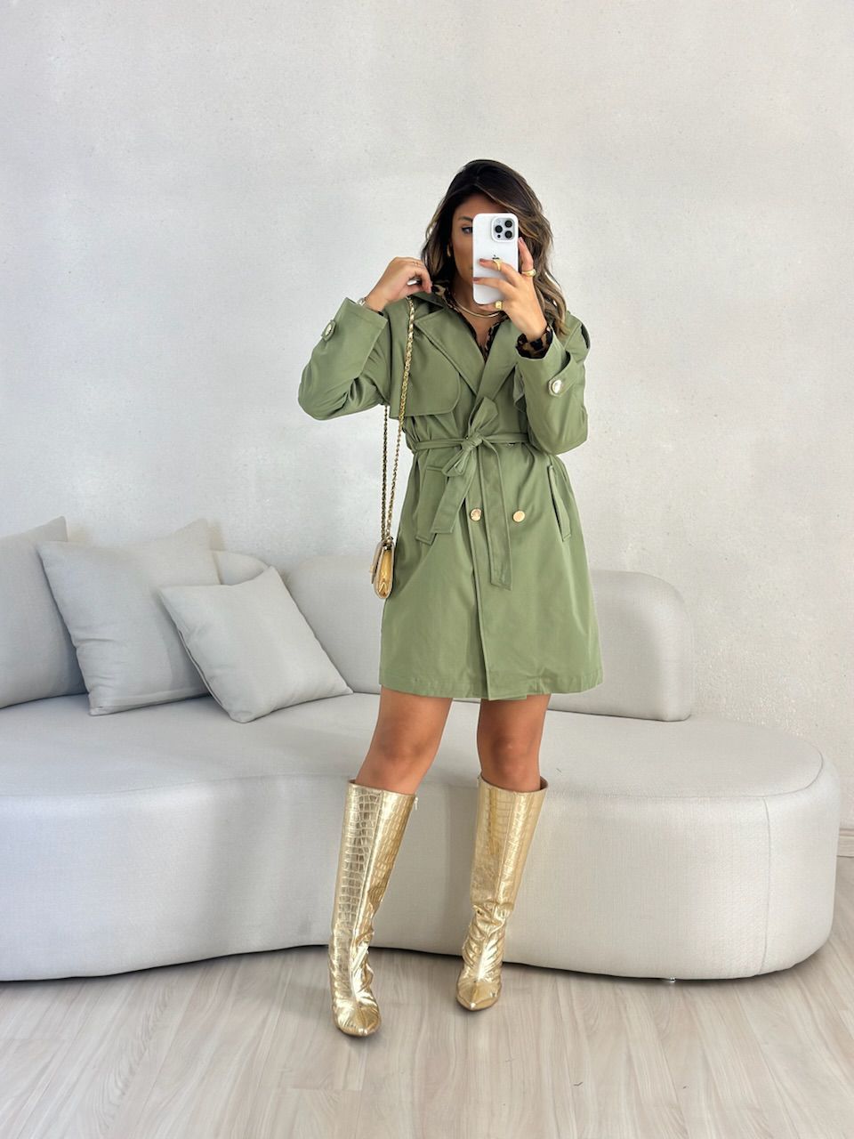 PARKA BOTÕES VERDE