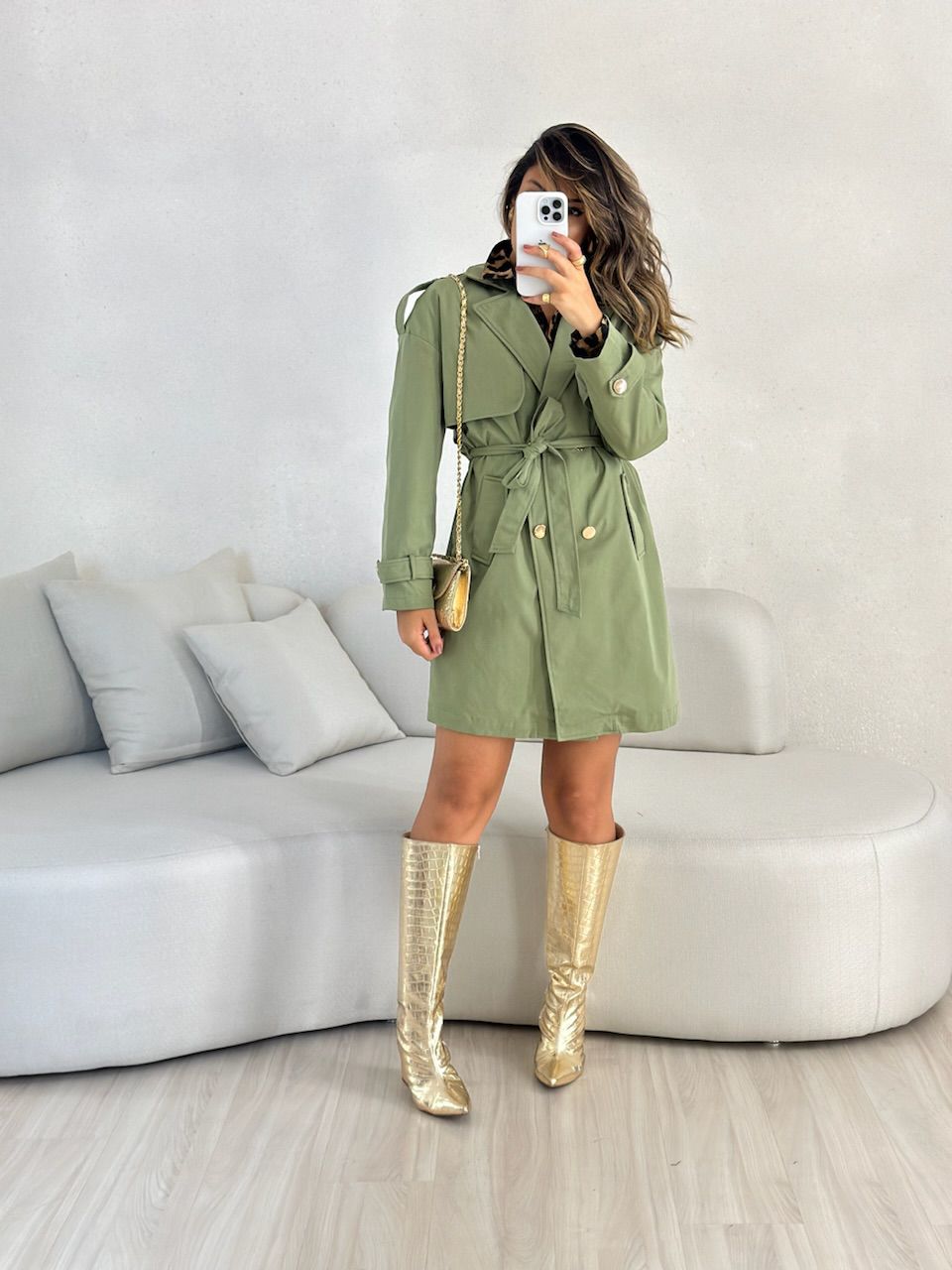 PARKA BOTÕES VERDE