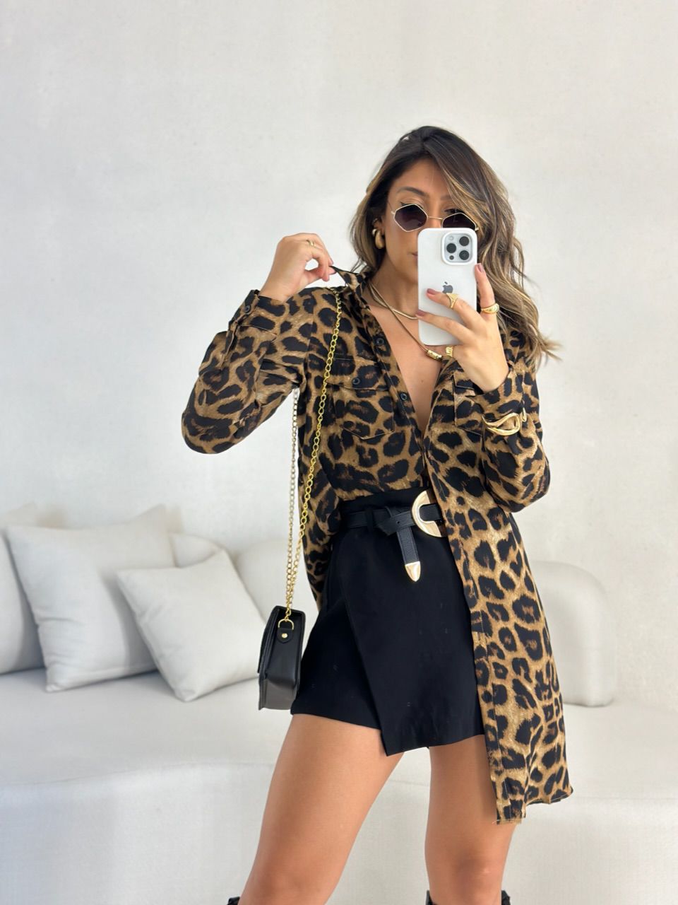 VESTIDO BIA ONÇA MARROM