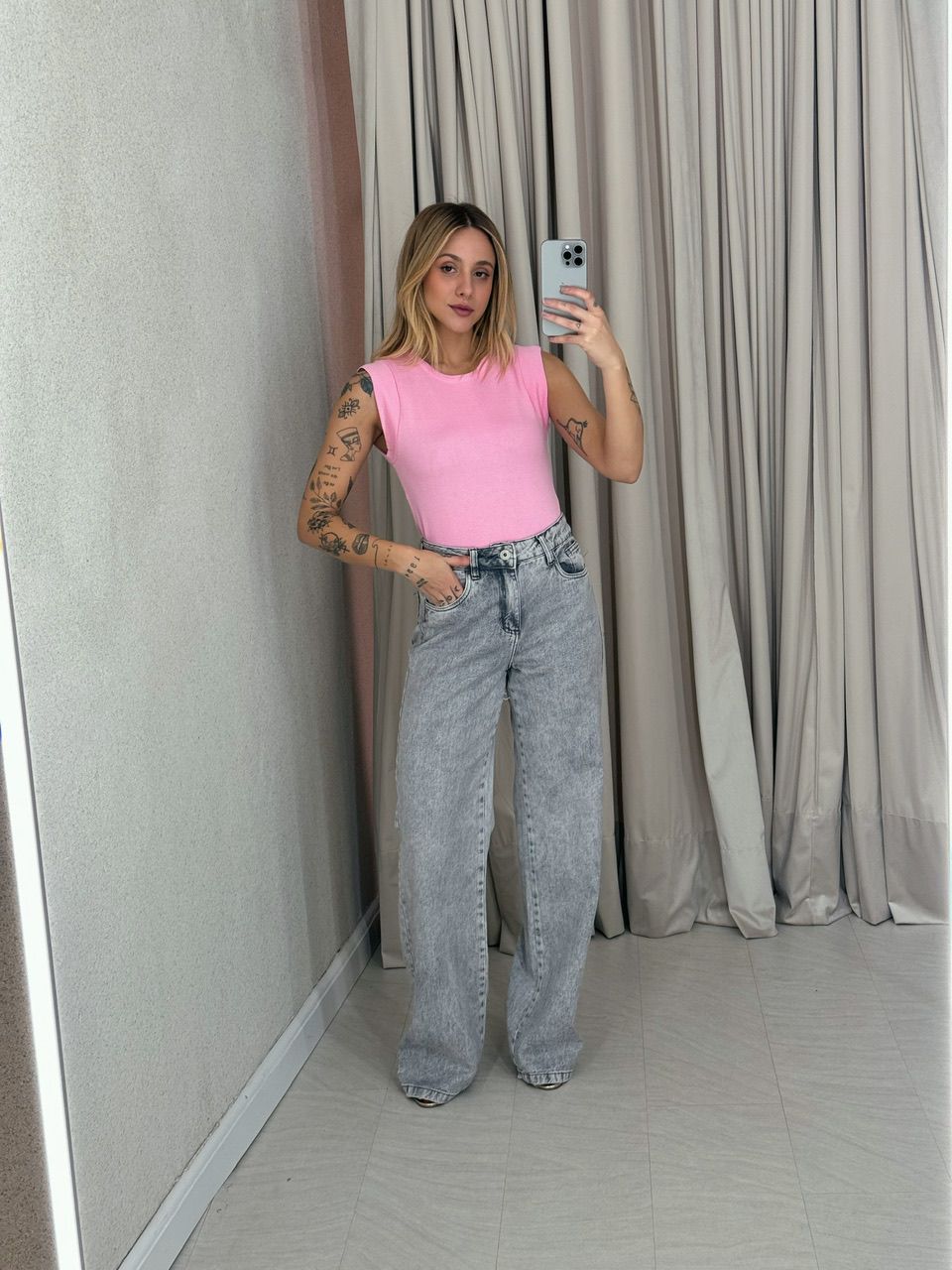 BLUSA MARIA PAULA TRICOT BABY PINK