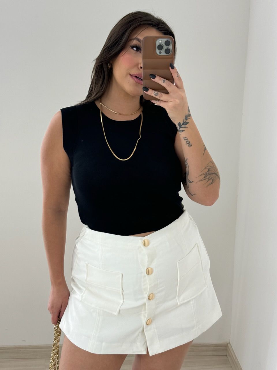 BLUSA MARIA PAULA TRICOT PRETA