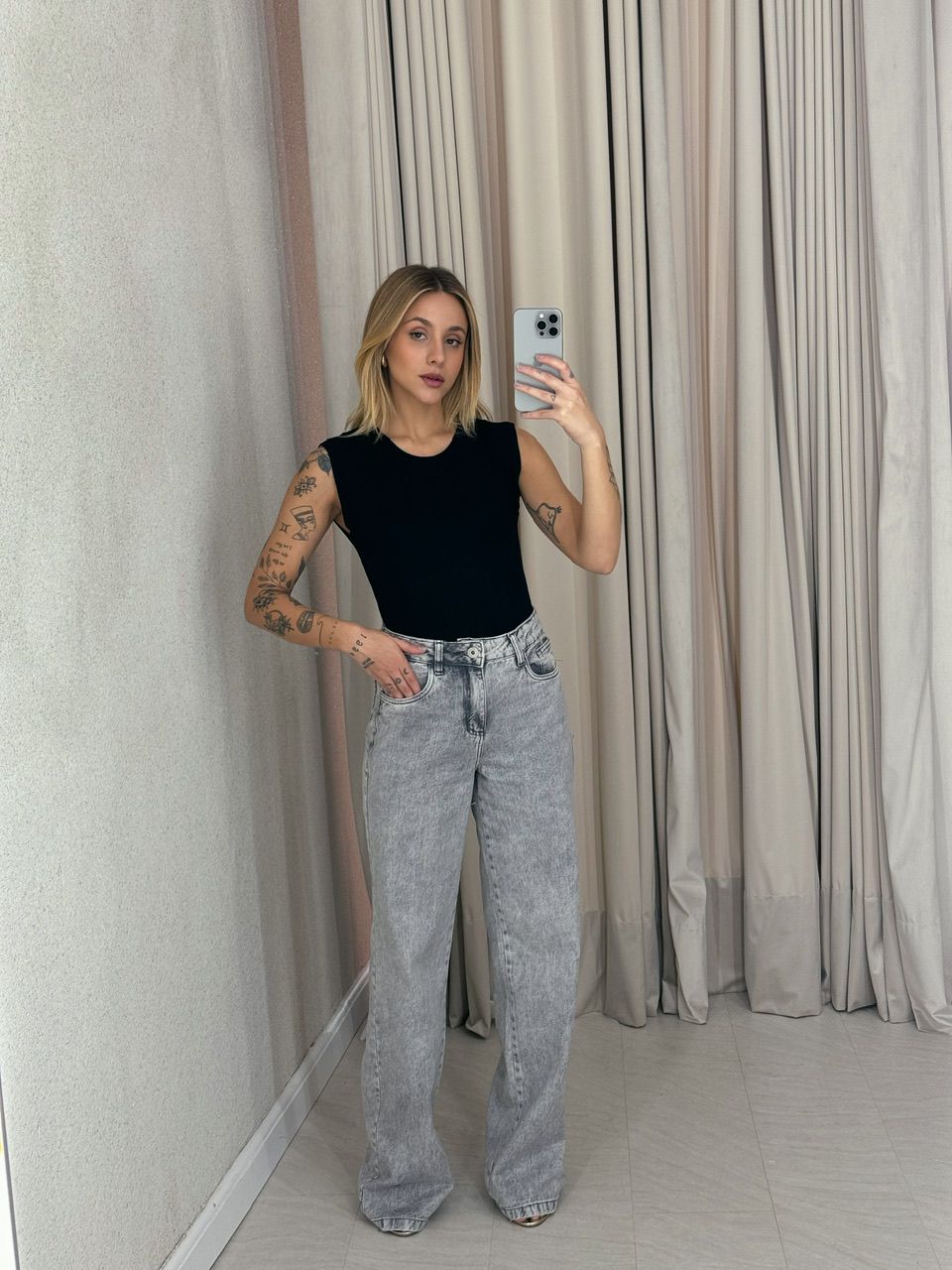 BLUSA MARIA PAULA TRICOT PRETA