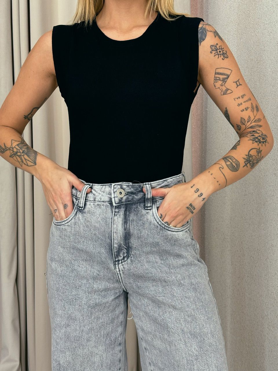 BLUSA MARIA PAULA TRICOT PRETA