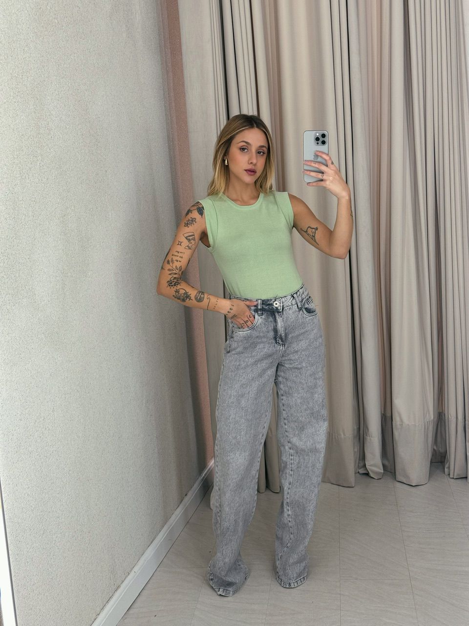BLUSA MARIA PAULA TRICOT VERDE CLARO