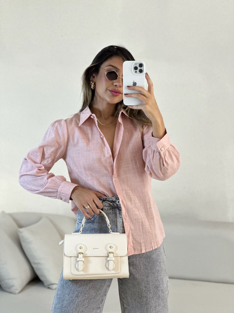 CAMISA FLÁVIA LISA ROSÊ