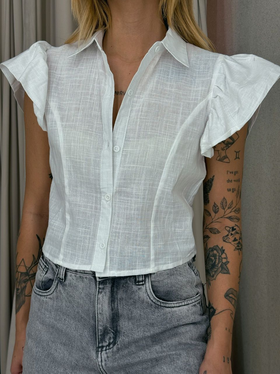CAMISA NATÁLIA MANGA CURTA OFF.