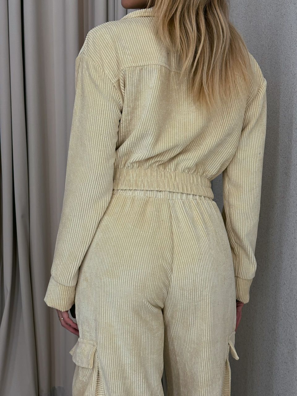 CONJUNTO CARGO COTELÊ AMARELO AMANTEIGADO 