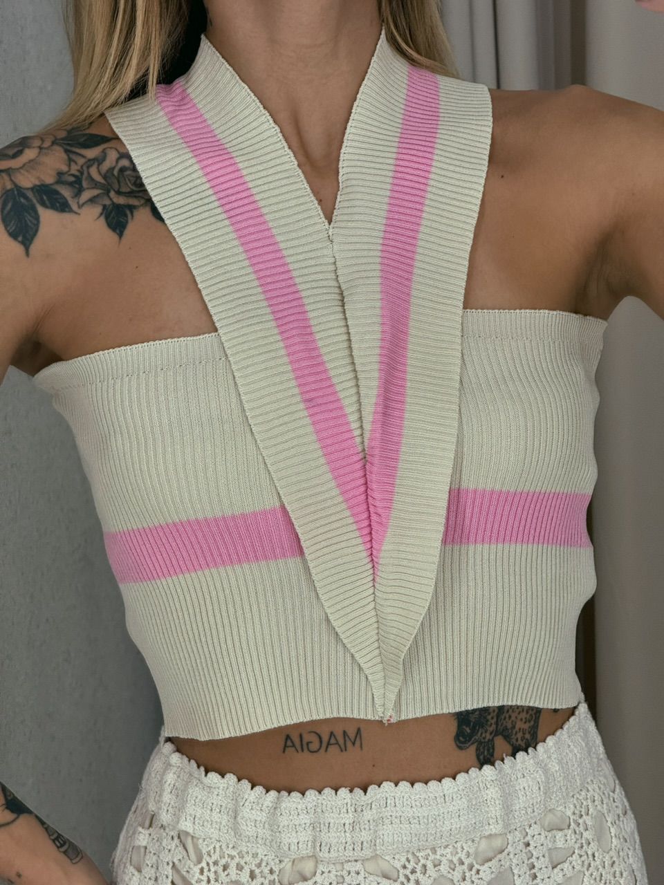 CROPPED BIANCA TRICOT BABY PINK