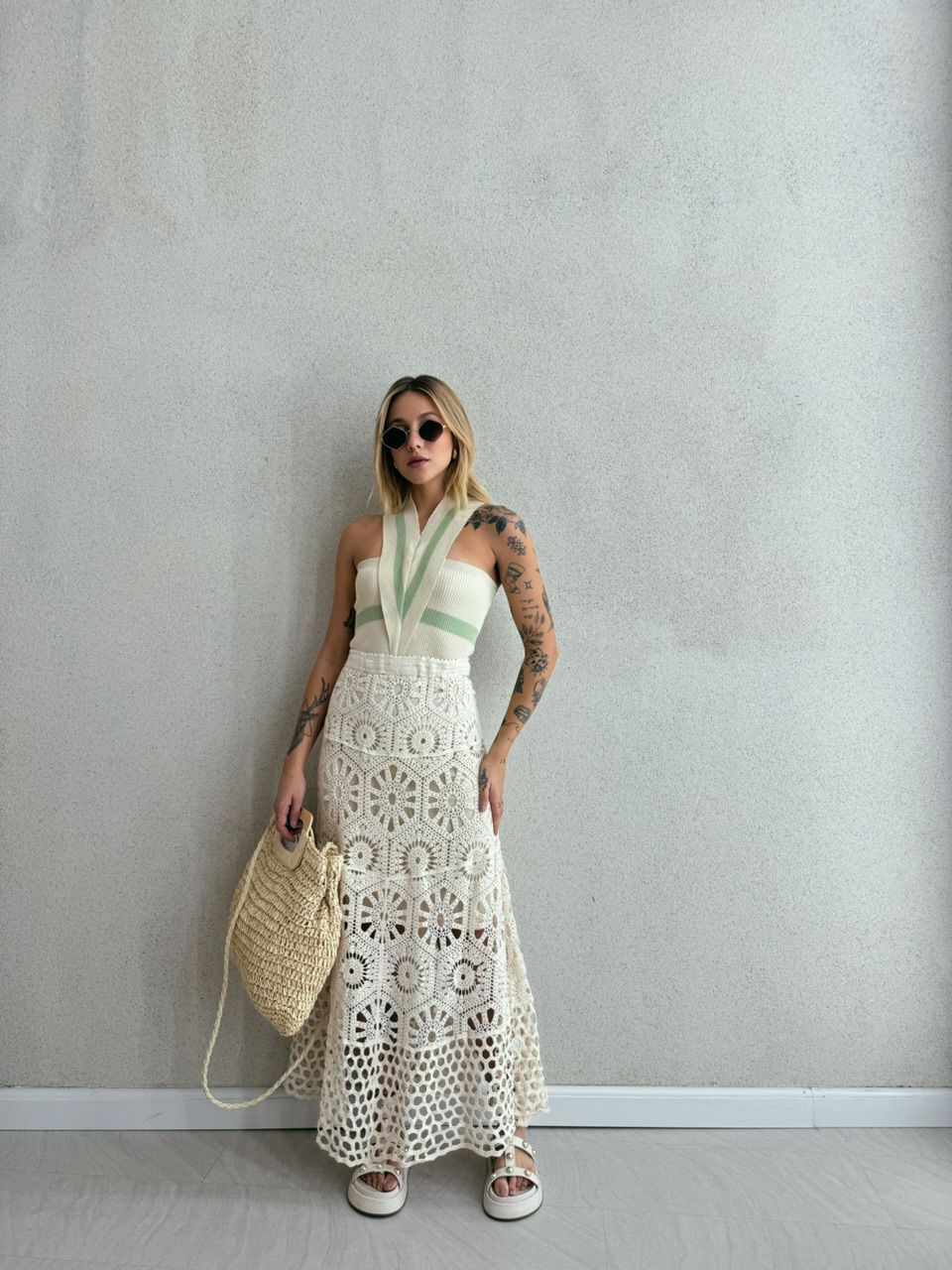 CROPPED BIANCA TRICOT Verde Claro