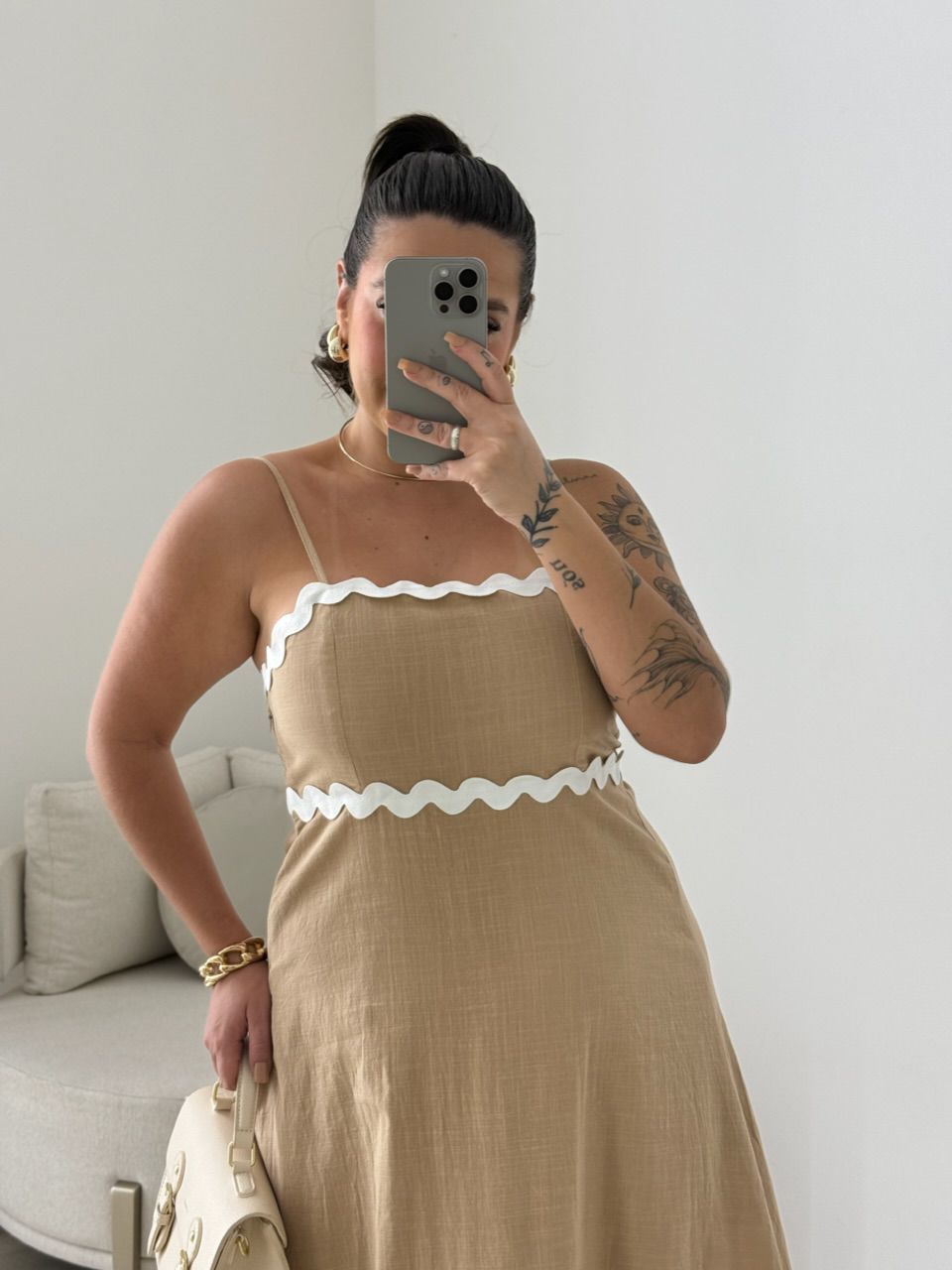 VESTIDO GABRIELA MIDI NUDE