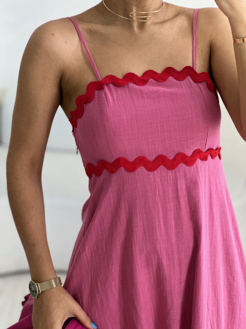 VESTIDO GABRIELA MIDI PINK
