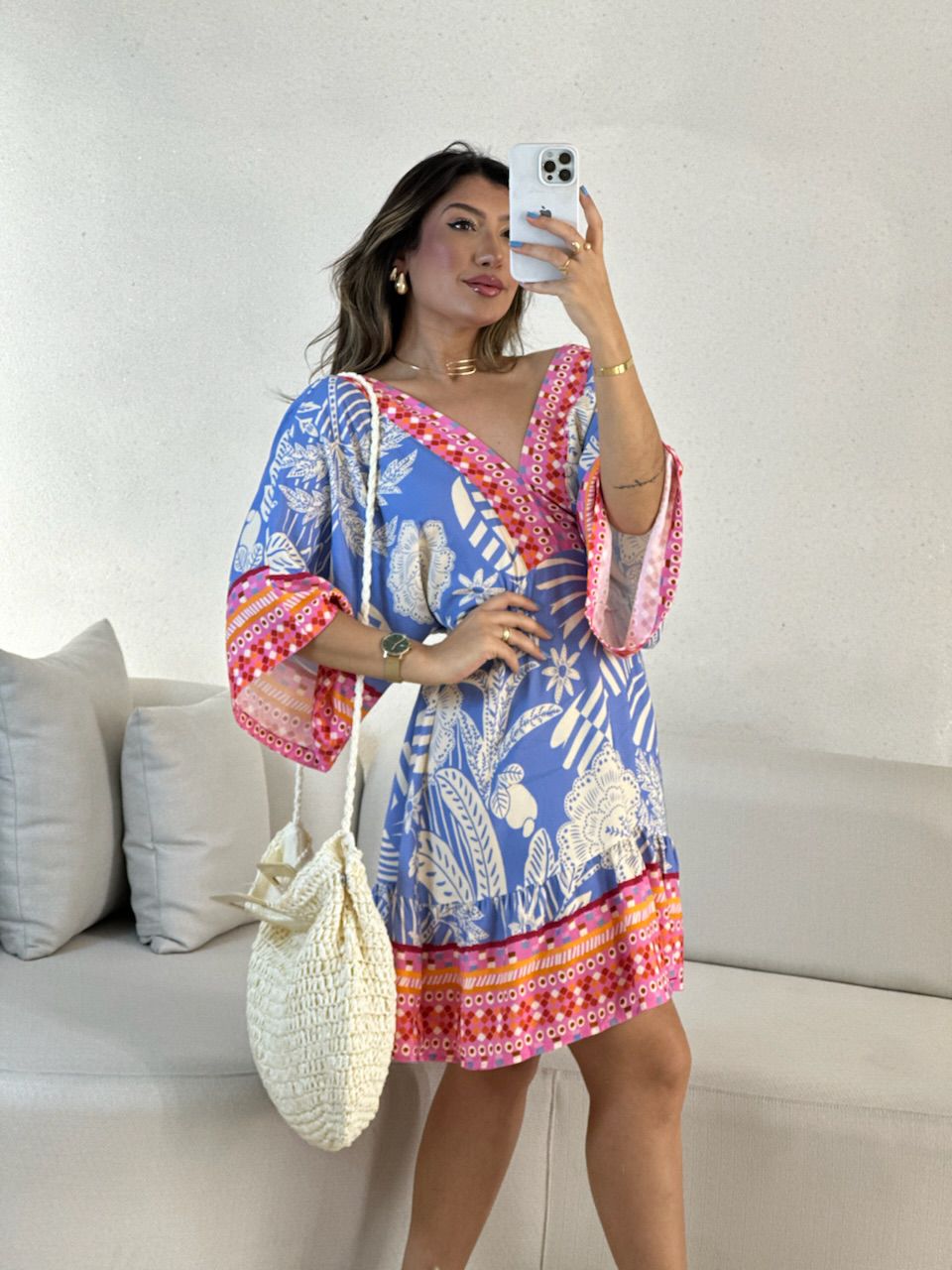 VESTIDO MILENA ESTAMPADO AZUL