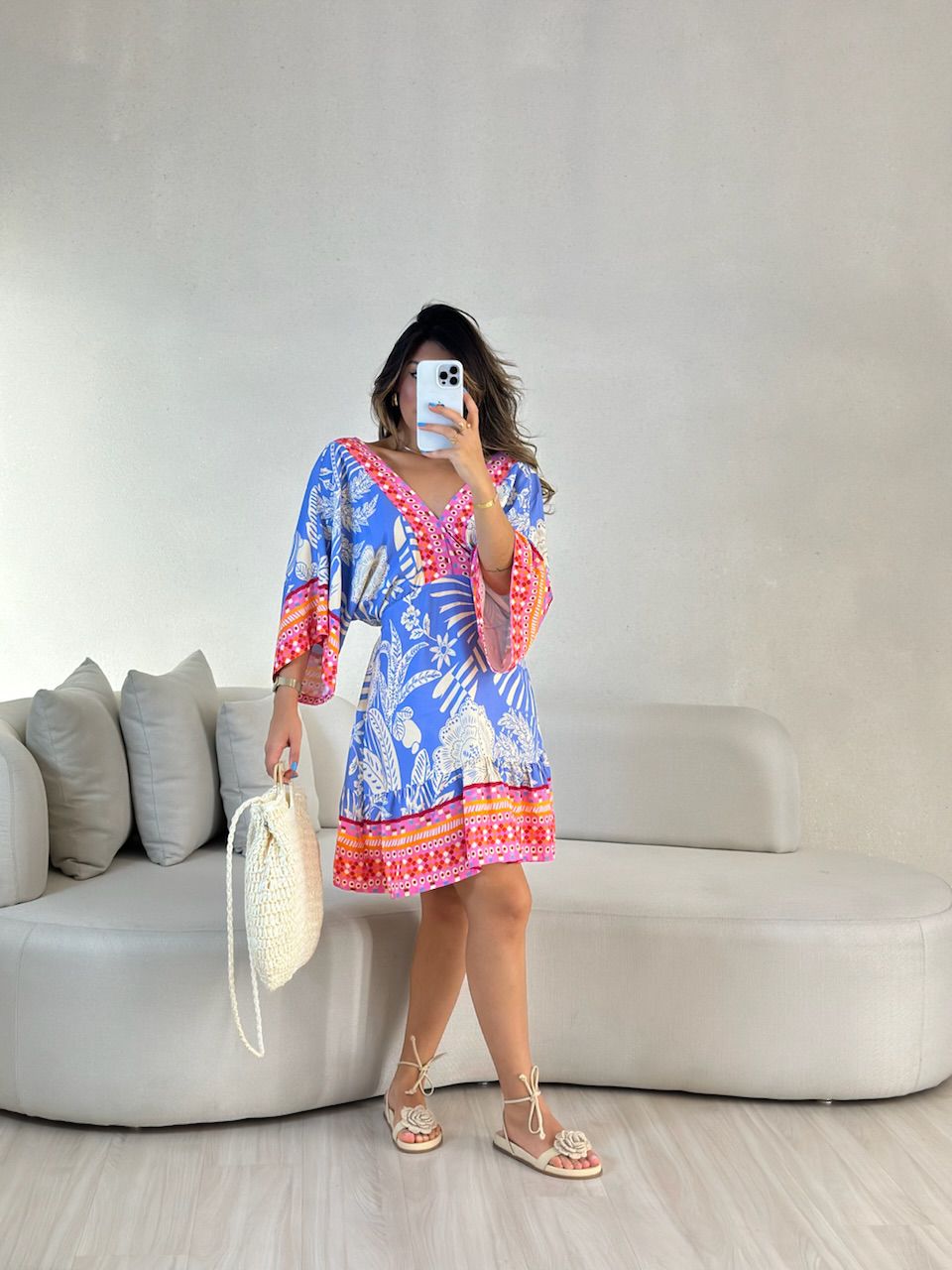 VESTIDO MILENA ESTAMPADO AZUL
