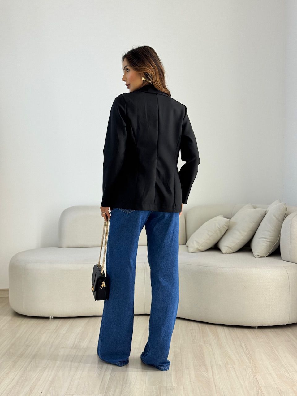 BLAZER AMANDA BOTÕES PRETO